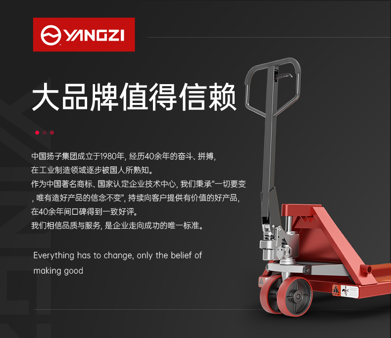 揚(yáng)子DB2T手動(dòng)液壓搬運(yùn)車(chē)(圖2)